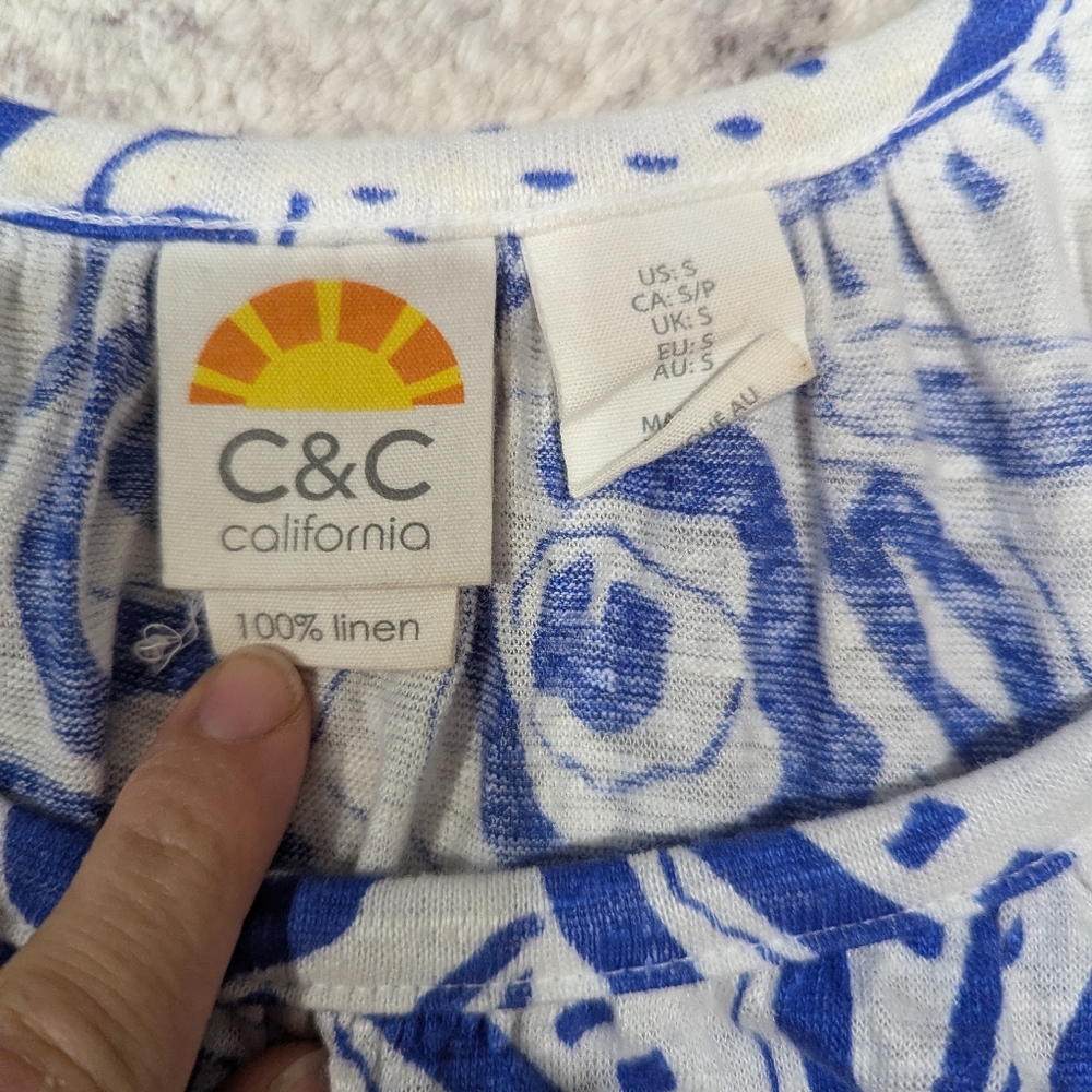 Women's 100% linen tank top - Picture 2 of 2